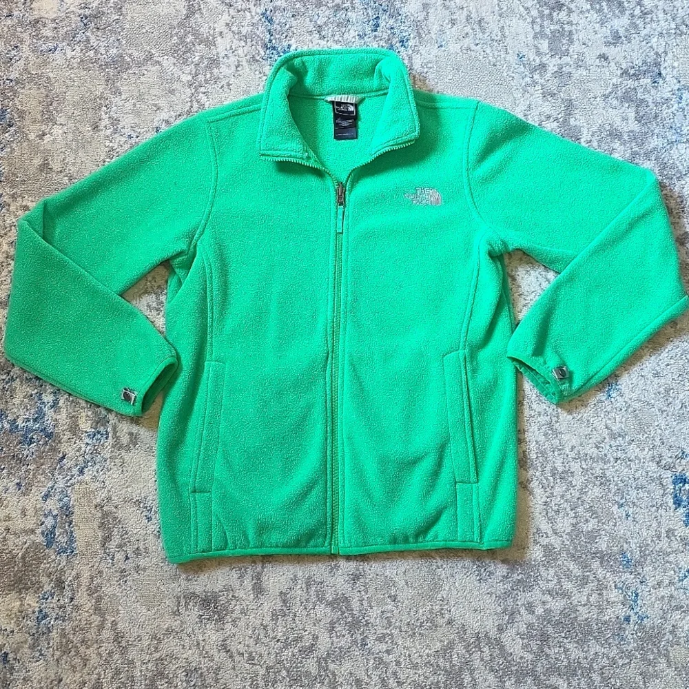 The North Face Girl's‎ Size Large Vibrant Green Full Zip Jacket